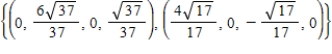 <strong>Find an orthonormal basis for the solution space of the following homogeneous system of linear equations.  </strong> A)   B)    C)    D)   E)   <div style=padding-top: 35px> 