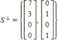 <strong>Which of the following is a description of the orthogonal complement of   </strong> A)    B)    C)    D)   E)   <div style=padding-top: 35px> 
