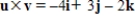 ​Show that the cross product   of the vectors   ,   is orthogonal to both u and v.<div style=padding-top: 35px> 