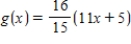 <strong>Find the linear least squares approximating function g for the function   ,   .</strong> A)    B)    C)    D)   E)   <div style=padding-top: 35px> 