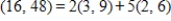 <strong>The set is linearly dependent. Express the first vector as a linear combination of the other two vectors.</strong> A) B) C) D) E)