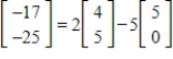 <strong>Determine whether B is in the column space of A. If it is, write B as a linear combination of the column vectors of A.. </strong> A) is in the column space of A and B) is in the column space of A and C) is in the column space of A and D) does not belong to the column space of E) none of these choices