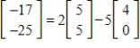 <strong>Determine whether B is in the column space of A. If it is, write B as a linear combination of the column vectors of A.. </strong> A) is in the column space of A and B) is in the column space of A and C) is in the column space of A and D) does not belong to the column space of E) none of these choices