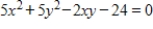 Perform a rotation of axes to eliminate the xy-term, and sketch the graph of the conic defined by the function