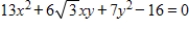 Perform a rotation of axes to eliminate the xy-term, and sketch the graph of the conic defined by the function below.