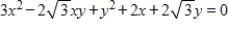 Perform a rotation of axes to eliminate the xy-term, and sketch the graph of the conic defined by the function below.