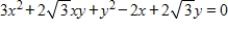 Perform a rotation of axes to eliminate the xy-term, and sketch the graph of the conic defined by the function below.