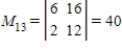<strong>Find the minor and its cofactor of the matrix .</strong> A) B) C) D) E)