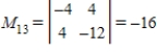 <strong>Find the minor and its cofactor of the matrix .</strong> A) B) C) D) E)