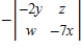 <strong>Evaluate the determinant of the matrix below to determine which of the following makes the equation true. </strong> A) B) C) D) E)