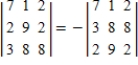 <strong>Which property of determinants is illustrated by the equation </strong> A) If two rows of a matrix are interchanged, the determinant of the matrix is multiplied by -1. B) If two columns of a matrix are interchanged, the determinant of the matrix is multiplied by -1. C) If a row of a matrix is subtracted from another row of the same matrix, the determinant of the matrix is multiplied by -1. D) If two matrices have any rows equal, the determinant of the matrix is multiplied by -1. E) If a column of a matrix is subtracted from another column, the determinant of the matrix is multiplied by -1.