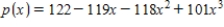 <strong>Suppose that the U. S. population for the years 1920, 1930, 1940, and 1950 is shown in the table below. Let x represent the number of decades since 1920. Find a cubic polynomial that fits these data </strong> A) B) C) D) E)