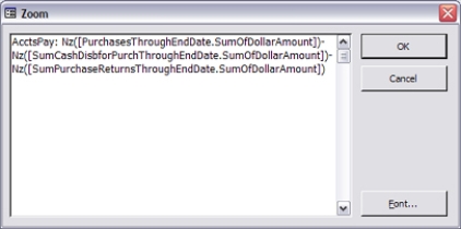 The expression displayed below contains Nz three times. Explain the purpose of the Nz function.