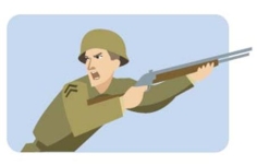 <strong>Complete la oración según la imagen.Este _____ sirvió su país por seis años. </strong> A) soldado B) consejero C) maestro D) entrenador