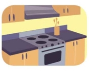 Complete the sentence based on the image. Mañana Ricardo piensa usar la _____ para cocinar unas hamburguesas.