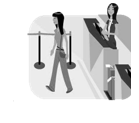 <strong>Match each action to the correct word below. -pasar por la seguridad</strong> A) B) C) D) E)