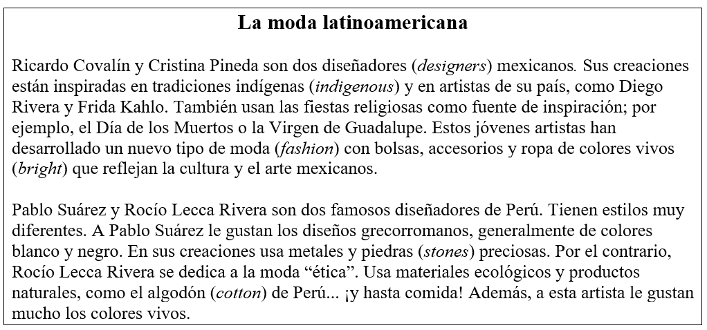 <strong>¿Cierto o falso? Based on the information in the reading, indicate whether the following statements are true (cierto) or false (falso). Correct the false statements.    -Los trabajos de Covalín y Pineda están inspirados en su cultura de Europa.</strong> A) Cierto B) Falso <div style=padding-top: 35px> 
