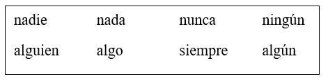 Los quehaceres. Completa la historia con la forma correcta del imperfecto de cada verbo en paréntesis. Luego, escoge la expresión indefinida o negativa apropiada de la lista. -Cuando era niña, mis hermanos y yo (1) _______________ ayudábamos, tanto los días de la semana como los fines de semana. Mi hermana mayor, Lucía, (2) _____________ quería barrer los pisos, pero a mí no me (3) _______________ (molestar). Normalmente mis hermanos menores no querían hacer (4) ____________ , pero sí (5) _______________ (lavar) los platos ya que era uno de los quehaceres más fáciles. Todos nosotros (6) ____________________ (odiar) limpiar los baños, pero (7) ___________ tenía que hacerlo. Usualmente Lucía terminaba limpiándolos. Aunque había mucho trabajo en casa, yo también (8) _________________ (jugar) con mis amigos. ¡En general creo que tuve una niñez feliz!