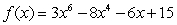 State the degree of the function:   