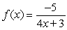 For the function identify any vertical asymptotes. Enter the equation of the asymptote (use reduced fractions).