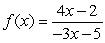 For the function identify any vertical asymptotes. Enter the equation of the asymptote , use reduced fractions.