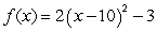 <strong>For the function ,</strong> A) find the coordinates of the vertex and B) state whether it represents a minimum or a maximum of the function (enter minimum or maximum)