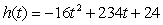 <strong>The height, h, of a toy rocket t seconds after launch is given by the function .</strong> A) Find the time (in seconds) when the rocket reaches the maximum height. B) Find the maximum height (in feet) of the rocket.Round values to 2 decimal places, if necessary.