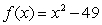Write the function in factored form, with