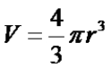 The function, , gives the volume of a sphere as a function of its radius. By what factor does the volume increase when its radius is quadrupled?