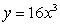 <strong>In which function does the output, y, increase by a factor of 16 when the input, x, is quadrupled?</strong> A) B) C) D)
