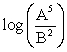 Expand the following expression using rules of logarithms: