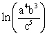 Expand the following expression using rules of logarithms: