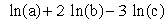 Contract the following expression using rules of logarithms. Express your answer as a single logarithm.