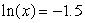 Solve the equation for x. Round your answer to 2 decimal places.