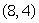 Find the formula for the function pictured on the semi-log plot given that the 2 points pictured are and Write your answer in form.