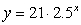 For the exponential function given, identify A) the initial value and B) the growth factor.   