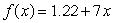 <strong>Choose the function that best matches the description: When x is 0, y is 5.5, and when x increases 1 unit, y increases 1.42 units</strong> A) B) C) D)
