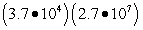 Use scientific notation to perform each computation. Write your answers in scientific notation.    
