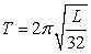 A period is the time it takes for one complete swing of a pendulum. The period T (in seconds) of a swinging pendulum is found using the formula where L is the length of the pendulum in feet. A) Find the period (in seconds) of a pendulum whose length is 2 feet 1 inches. B) How long (in inches) would a pendulum have to be to have a period of 6 seconds?Round answers to 2 decimal places.