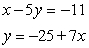 Solve the system.