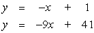 Solve the system of equations. If the system is either inconsistent or dependent, enter either inconsistent or dependent.