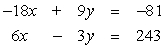 Solve the system. If the system is either inconsistent or dependent, enter either inconsistent or dependent.