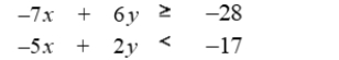 <strong>Determine whether is a solution to the following system. </strong> A) It is not a solution. B) It is a solution.