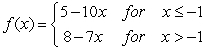 Evaluate the piecewise function. Evaluate