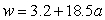 The function, , gives the weight (in ounces), w, of a cat that is a years of age. What are the units of the 19.2 in the formula?