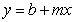 Which graph below is the graph of a linear function,   , with b negative and m positive?