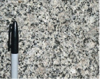 <strong>117)What type of rock is shown in this photograph from the Investigation? </strong> A)granite B)volcanic rocks, probably basalt C)sedimentary rocks D)metamorphic rocks