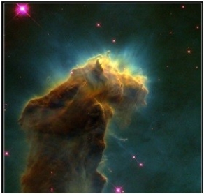 <strong>45)Which of the following statements best describes how this object may have formed? </strong> A)A star ejected its outer envelope of gas and plasma. B)A supernova exploded, probably from the late-stage evolution of a high-mass star. C)Material accumulated into a sphere because of gravity, and it underwent nuclear fusion of hydrogen. D)Interstellar gas and dust accumulated due to gravity. Some pockets had enough mass to cause star formation.