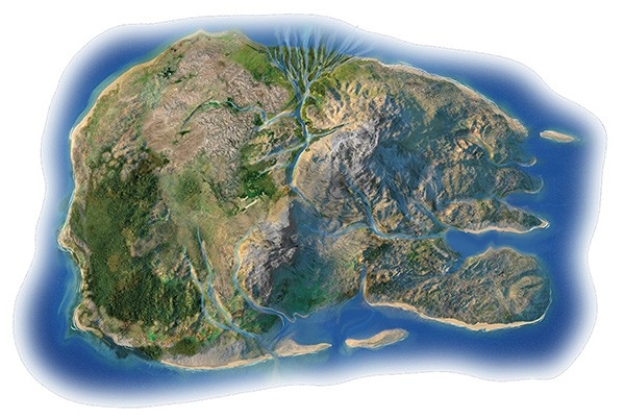 <strong>106)In the shorelines investigation, what shoreline feature is present along the eastern part of the north shore? </strong> A)marine terrace B)sandy beach C)spit and sand bar D)delta E)submerged coastline F)sea cliffs