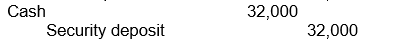 <strong>On January 1, 2016, Lorraine Company paid a $32,000 cash security deposit to rent office space. Which of the following would be the correct journal entry to record this transaction?</strong> A)   B)   C)   D)   <div style=padding-top: 35px> 
